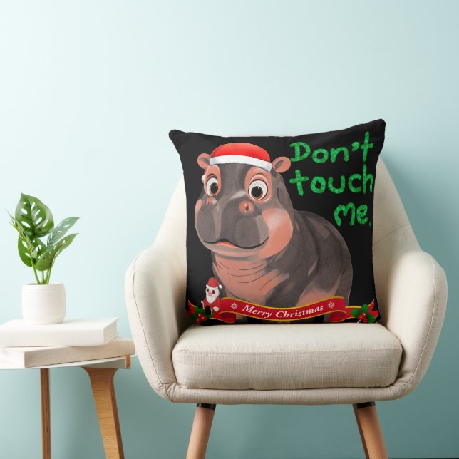 Moo Deng Nijlpaard  Kussen (Stoel)