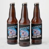 MOO DENG Nijlpaardrit De MOO DENG Bier Etiket (Flessen)
