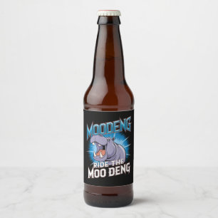 MOO DENG Nijlpaardrit De MOO DENG Bier Etiket