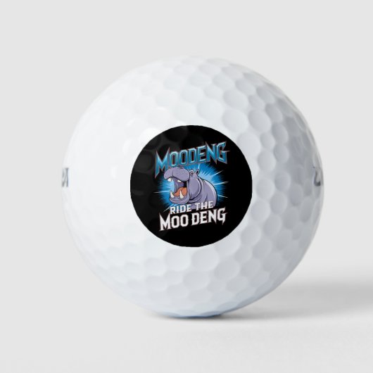 MOO DENG Nijlpaardrit De MOO DENG Golfballen (Voorkant)