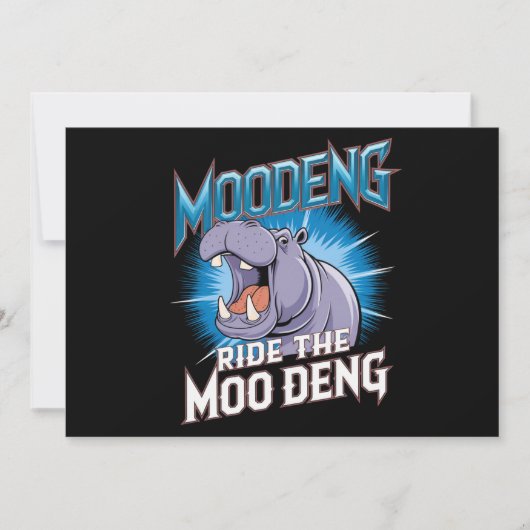 MOO DENG Nijlpaardrit De MOO DENG Kaart (Voorkant)