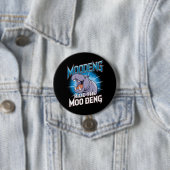 MOO DENG Nijlpaardrit De MOO DENG Ronde Button 7,6 Cm (In situ)