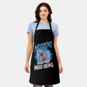 MOO DENG Nijlpaardrit De MOO DENG Schort (Gedragen)