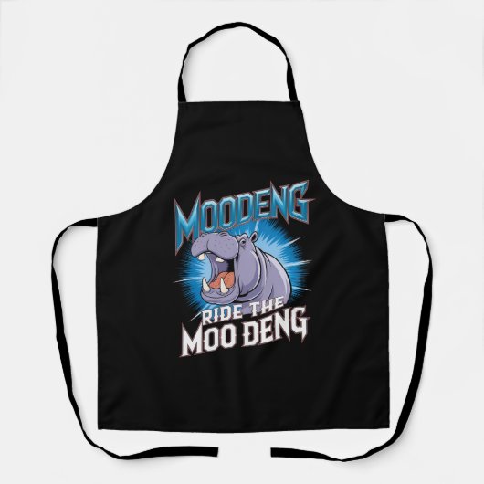 MOO DENG Nijlpaardrit De MOO DENG Schort (Voorkant)