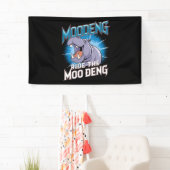 MOO DENG Nijlpaardrit De MOO DENG Spandoek (Insitu)