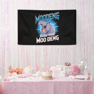 MOO DENG Nijlpaardrit De MOO DENG Spandoek