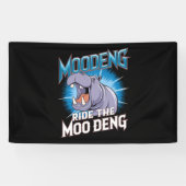 MOO DENG Nijlpaardrit De MOO DENG Spandoek (Horizontaal)