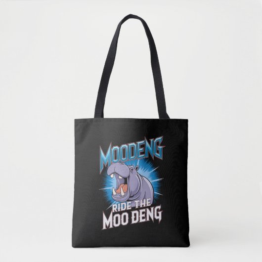 MOO DENG Nijlpaardrit De MOO DENG Tote Bag (Voorkant)