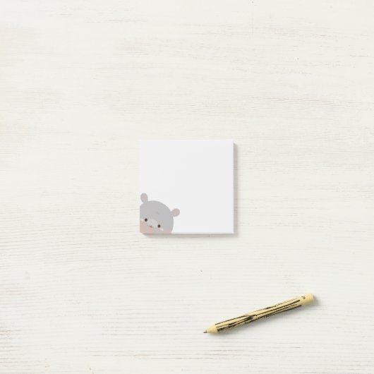 Moo Deng Pygmy Hippo Post-it® Notes (Op bureau)