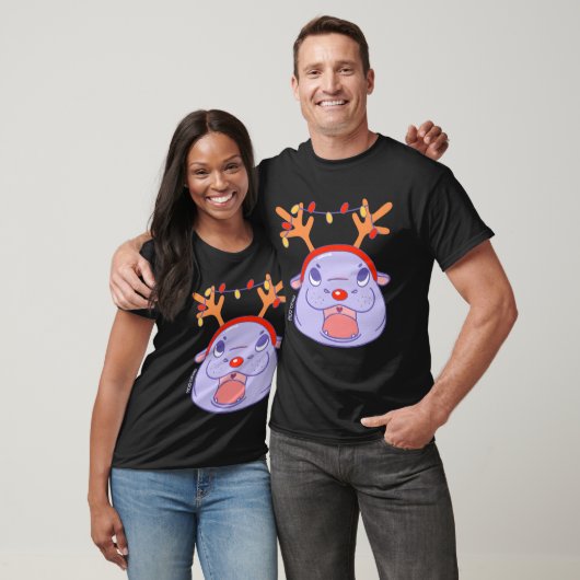Moo Deng Rendier Kerstmis Xmas Schattigee Zoo Safa T-shirt (Unisex)