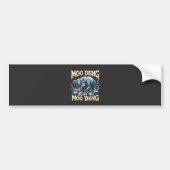 Moo Deng Ride the Moo Deng Funny Hippo Bumpersticker (Voorkant)
