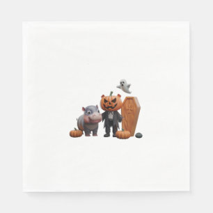 Moo Deng’s Halloween feest van pompoenen en plezie Servet