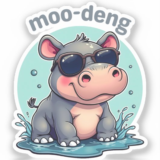 moo deng sticker (Voorkant)