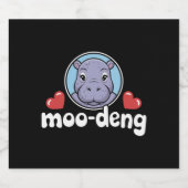 Moo Deng Stuiterend Varken in Thaise Afbeelding Ba Bier Etiket (Enkel label)