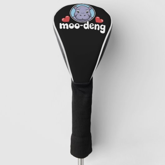 Moo Deng Stuiterend Varken in Thaise Afbeelding Ba Golfheadcover (Voorkant)