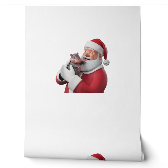 Moo Deng Super Hippo helpt de Kerstman Joy Tank te Behang (Afrollen)