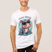 moo deng Tri-Blend shirt (Voorkant)