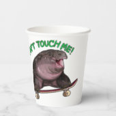 Moo Deng uit Thailand Papieren Bekers (Achterkant)