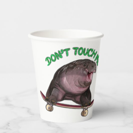 Moo Deng uit Thailand Papieren Bekers (Voorkant)