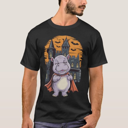 Moo Deng viert Halloween T-shirt (Voorkant)