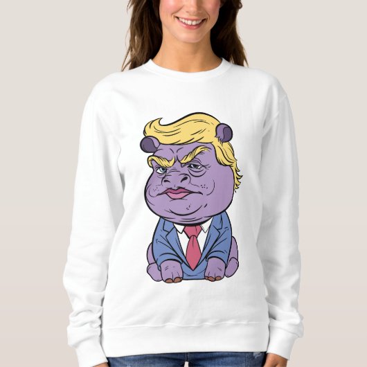 Moo Deng voor Trump Sweatshirt, Donald Trump 2024 Trui (Voorkant)