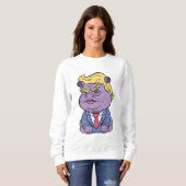 Moo Deng voor Trump Sweatshirt, Donald Trump 2024 Trui (Voorkant volledig)