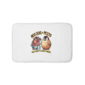 Moo Deng vs. Pesto Angry Hippo vs. Fluffy Penguin Badmat (Voorkant)