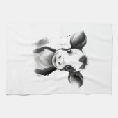 "Moo-dern Kitchen" Handdoek - Droog je handen, ver (Horizontaal)