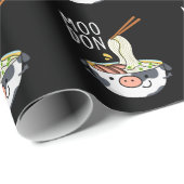 Moo-don Funny Udon Pun Dark BG Cadeaupapier (Rol Hoek)