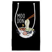 Moo-don Funny Udon Pun Dark BG Klein Cadeauzakje (Voorkant)