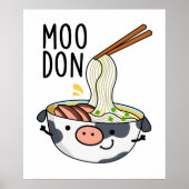 Moo-don Funny Udon Pun Poster (Voorkant)