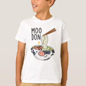 Moo-don Funny Udon Pun T-shirt (Voorkant)