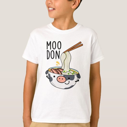 Moo-don Funny Udon Pun T-shirt (Voorkant)
