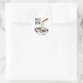 Moo-don Grappige Udon Grappen Ronde Sticker (Tas)