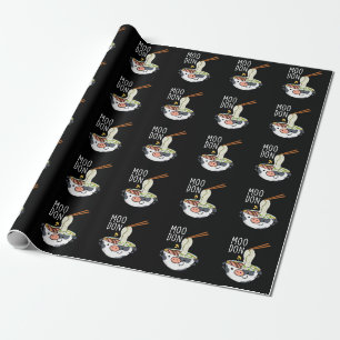 Moo-don Grappige Udon-spreekwoord Donkere BG Cadeaupapier