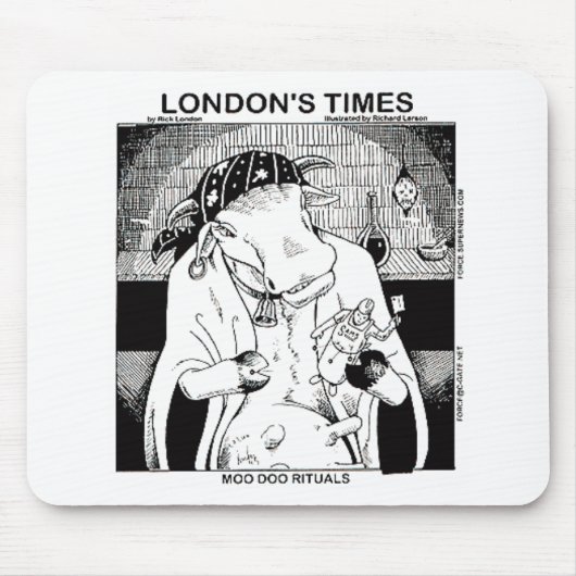 Moo Doo Rituals New Orleans Koe Funny Gifts Muismat (Voorkant)