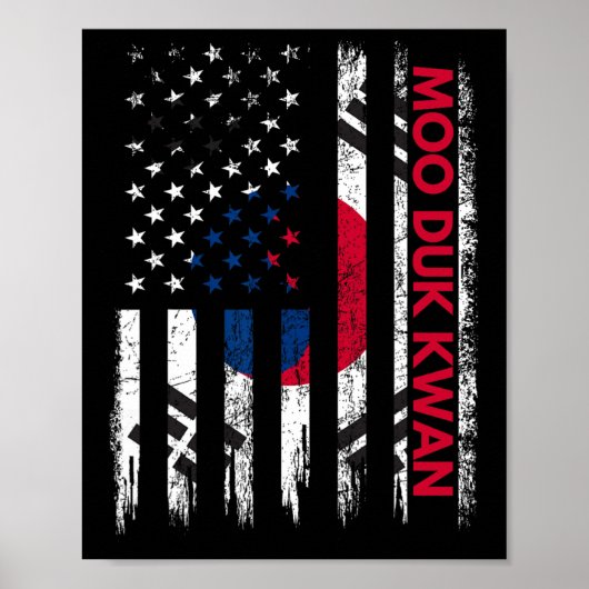 Moo Duk Kwan Karate Martial Arts Training Koreaans Poster (Voorkant)
