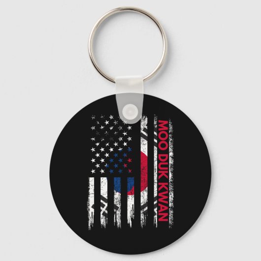 Moo Duk Kwan Karate Martial Arts Training Koreaans Sleutelhanger (Voorkant)