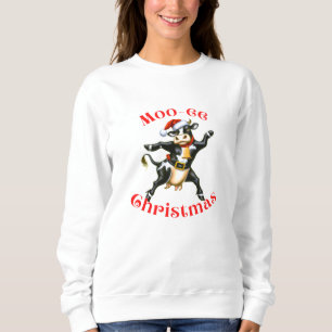 Moo-ee Kerstmis Grappige Dansende Koe Trui