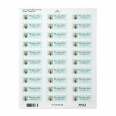 Moo Etiket Met Bloemendesign Voor Retouradres | Ge (Full Sheet)