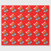 Moo-ey kerstcadeaupapier voor Koe Cadeaupapier (Vlak)