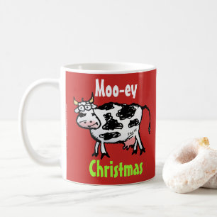 Moo-ey kerstmis Funny Koe Mok