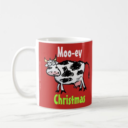 Moo-ey kerstmis Funny Koe Mok (Links)