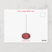 "MOO-ey" Kerstmis, Longhorn-Koe Briefkaart (Achterkant)