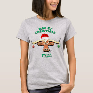 Moo-ey Kerstmis, Longhorn Steer T-shirt