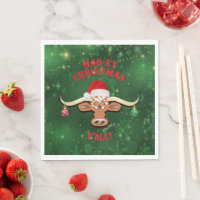"MOO-ey Kerstmis, Longhorn Stier