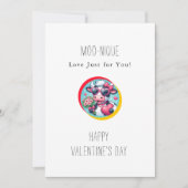 Moo Fun | Schattigee Koe Happy Valentijnsdag Feestdagenkaart (Voorkant)