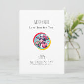 Moo Fun | Schattigee Koe Happy Valentijnsdag Feestdagenkaart (Staand voorkant)