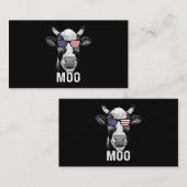 Moo Funny Koe Amerikaanse vlag op 4 juli Visitekaartje (Voorkant / Achterkant)
