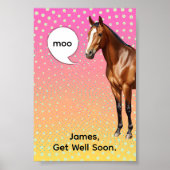 moo get well horse poster (Voorkant)